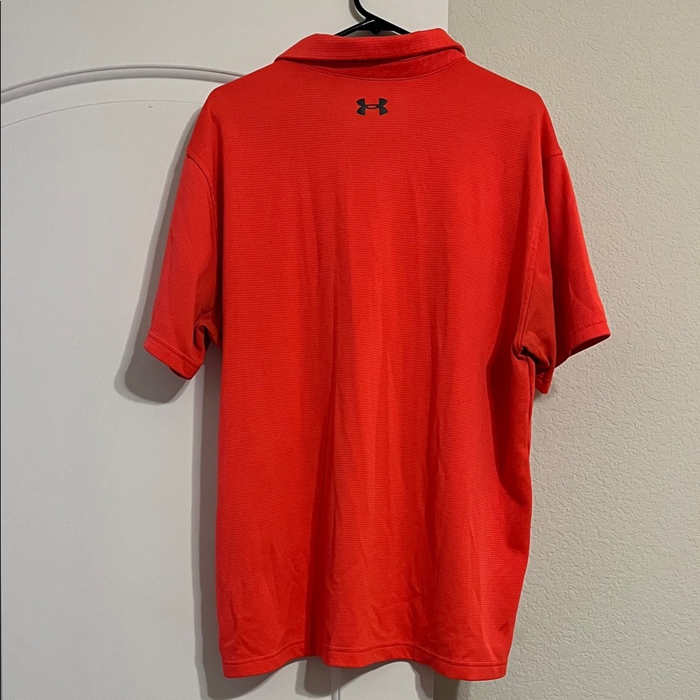 Under Armour Men's Bright Red Polo Shirt - Picture 5 of 8
